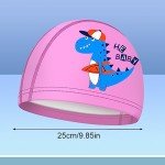 Badekappe, Silikon Badekappe, Schwimmkappe Bademütze für Damen und Herren, Silikon wasserdichte Schwimmhaube, Dehnbare & Bequeme Badehaube, Schutz Schwimmhaube Kinder 100% reißfest, Rosa