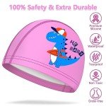 Badekappe, Silikon Badekappe, Schwimmkappe Bademütze für Damen und Herren, Silikon wasserdichte Schwimmhaube, Dehnbare & Bequeme Badehaube, Schutz Schwimmhaube Kinder 100% reißfest, Rosa