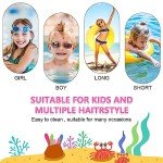 Badekappe, Silikon Badekappe, Schwimmkappe Bademütze für Damen und Herren, Silikon wasserdichte Schwimmhaube, Dehnbare & Bequeme Badehaube, Schutz Schwimmhaube Kinder 100% reißfest, Rosa