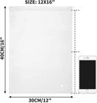 ENPOINT Transparente Plastiktüten für Kleidung, 30,5 x 40,6 cm, mit Reißverschluss, mattierte T-Shirt-Taschen, Polybeutel für den Versand von Bikini, Jeans, Jacke, 3 mm dick mit Belüftungslöchern, 25