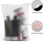 ENPOINT Transparente Plastiktüten für Kleidung, 30,5 x 40,6 cm, mit Reißverschluss, mattierte T-Shirt-Taschen, Polybeutel für den Versand von Bikini, Jeans, Jacke, 3 mm dick mit Belüftungslöchern, 25