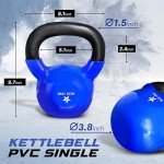 Yes4All KP9D 2-22kg Kettlebell/Kugelhantel aus Gusseisen mit Vinylbeschichtung 18kg
