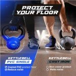 Yes4All KP9D 2-22kg Kettlebell/Kugelhantel aus Gusseisen mit Vinylbeschichtung 18kg