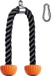SELEWARE Trizeps Griff Trizepsseil Lang - Rutschfesten Trizeps Trainingsgerät Rope für Fitnessstudio Hause Kabelzug Griff Kraftstation Zubehör Seilzug Fitness 90cm