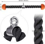 SELEWARE Trizeps Griff Trizepsseil Lang - Rutschfesten Trizeps Trainingsgerät Rope für Fitnessstudio Hause Kabelzug Griff Kraftstation Zubehör Seilzug Fitness 90cm