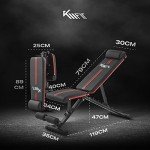 KM Fit klappbare Hantelbank Multifunktion Training Fitness Bank | 6-fach verstellbare Rückenlehne | 3-fach verstellbarer Sitz | Atmungsaktive EVA-Oberfläche | Belastbarkeit bis zu 250 kg