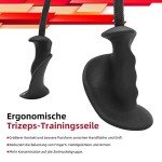 JASPORT Ergonomisches Trizeps-Seil für Indoor krafttraining für das Training von Trizeps, Rüchen, Bauch, für Kraftstation, Smith Rack, Fitnessstudio oder Gym zuhause, Anti-Hornhaut…