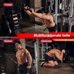 JASPORT Ergonomisches Trizeps-Seil für Indoor krafttraining für das Training von Trizeps, Rüchen, Bauch, für Kraftstation, Smith Rack, Fitnessstudio oder Gym zuhause, Anti-Hornhaut…