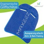 MAXEEZ® Schwimmbrett für Erwachsene & Kinder [ab 15 kg] - Schwimmhilfe zur Verbesserung des Schwimmstils - Schwimmlernhilfe mit idealem Auftrieb - kein Aufsaugen von Wasser