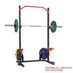 Sunny Health & Fitness Power Zone Kniebeugenständer, Power Rack Cage für Zuhause mit Spotter-Armen, J-Haken, verstellbarer Klimmzugstange - SF-XF9931