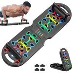 KUYOU Liegestützgriffe Liegestützbrett Set T6 Push Up Board Verbessertes Konzept 2024 Liegestütze Brett Liegestützgriffe