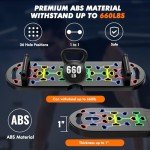KUYOU Liegestützgriffe Liegestützbrett Set T6 Push Up Board Verbessertes Konzept 2024 Liegestütze Brett Liegestützgriffe