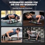 KUYOU Liegestützgriffe Liegestützbrett Set T6 Push Up Board Verbessertes Konzept 2024 Liegestütze Brett Liegestützgriffe