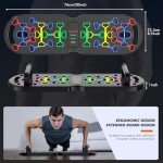 KUYOU Liegestützgriffe Liegestützbrett Set T6 Push Up Board Verbessertes Konzept 2024 Liegestütze Brett Liegestützgriffe