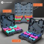 Gymenist Hantel-Set mit Hartplastik-Etui enthält 3 Paar und eine harte Reise-Aufbewahrungsbox (0,5 kg – 0,9 kg – 1,8 kg) (0,9 kg – 1,8 kg – 2,7 kg)