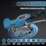 Fliesenvibrationsmaschine für Makita 18v, Fliesenleger-Vibrationsgerät mit 4,7" Saugnapf, 5 Gänge, einstellbare Geschwindigkeit, 60 kg Kapazität, geeignet für 39 * 39 Zoll und darunter (Bue)
