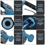Fliesenvibrationsmaschine für Makita 18v, Fliesenleger-Vibrationsgerät mit 4,7" Saugnapf, 5 Gänge, einstellbare Geschwindigkeit, 60 kg Kapazität, geeignet für 39 * 39 Zoll und darunter (Bue)