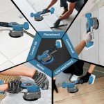 Fliesenvibrationsmaschine für Makita 18v, Fliesenleger-Vibrationsgerät mit 4,7" Saugnapf, 5 Gänge, einstellbare Geschwindigkeit, 60 kg Kapazität, geeignet für 39 * 39 Zoll und darunter (Bue)