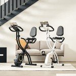 SportPlus Heimtrainer Fahrrad klappbar - Hometrainer Fahrrad klappbar - extra leises Fahrrad für zuhause - Bike Indoor, faltbares Fitnessbike - Heimtrainer Senioren SP-HT-1004-iE