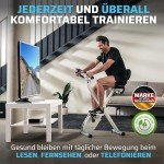 SportPlus Heimtrainer Fahrrad klappbar - Hometrainer Fahrrad klappbar - extra leises Fahrrad für zuhause - Bike Indoor, faltbares Fitnessbike - Heimtrainer Senioren SP-HT-1004-iE