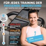 SportPlus Heimtrainer Fahrrad klappbar - Hometrainer Fahrrad klappbar - extra leises Fahrrad für zuhause - Bike Indoor, faltbares Fitnessbike - Heimtrainer Senioren SP-HT-1004-iE