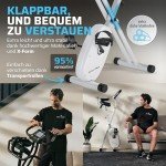 SportPlus Heimtrainer Fahrrad klappbar - Hometrainer Fahrrad klappbar - extra leises Fahrrad für zuhause - Bike Indoor, faltbares Fitnessbike - Heimtrainer Senioren SP-HT-1004-iE