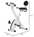 SportPlus Heimtrainer Fahrrad klappbar - Hometrainer Fahrrad klappbar - extra leises Fahrrad für zuhause - Bike Indoor, faltbares Fitnessbike - Heimtrainer Senioren SP-HT-1004-iE