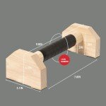 Liegestützstangen aus Holz, rutschfeste Liegestützgriffe, Mini-Griffpumpen, Dip-Station, Handstandstangen für Calisthenics und Fitness