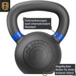 HQ Germany® Powdercoat Kettlebell | Vollguss | 2-32kg | Starter-Sets | ±2,0% Gewichtstoleranz, Gewicht:12KG