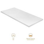 sleepling 193962 Kaltschaum Topper | orthopädische Matratzenauflage | Ergonomisch & Punktelastisch | für alle Matratzen und Betten | Made in EU | Ökotex | Waschbar 60 Grad | 160 x 200 x 6 cm, weiß