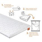 sleepling 193962 Kaltschaum Topper | orthopädische Matratzenauflage | Ergonomisch & Punktelastisch | für alle Matratzen und Betten | Made in EU | Ökotex | Waschbar 60 Grad | 160 x 200 x 6 cm, weiß