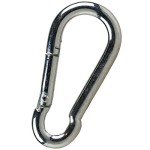 C.P.Sports Einhandgriff – Stahl Silber verchromt – mit Karabinerhaken 8mm – Profi Griff für Kraftstation, Kabelzug, Seilzug, Latzug, Kraftsport, Bodybuilding, Fitness, Gym