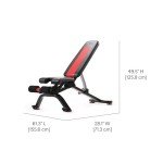 Bowflex 100675 Unisex-Adult 5.1S Verstellbare Hantelbank, Schwarz/Rot, one-size ,