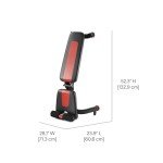 Bowflex 100675 Unisex-Adult 5.1S Verstellbare Hantelbank, Schwarz/Rot, one-size ,