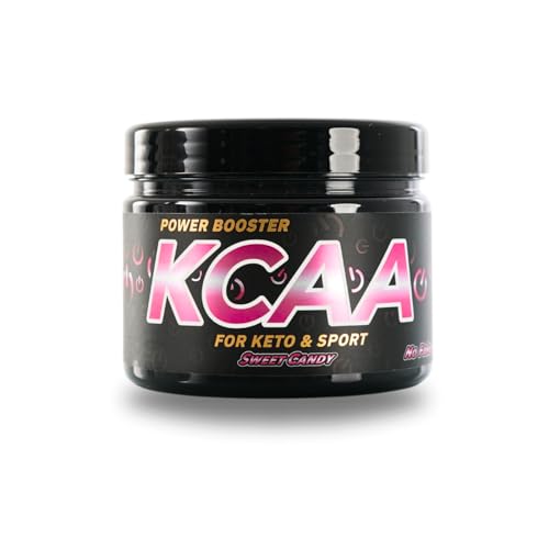 KCAA - Amino Booster für Keto - Energy Drink für Ketose - Ideal für ketogene Diät und Sporternährung - Ketogene Aminosäuren mit Taurin - endogene Ketone - zuckerfrei - Sweet Candy - 28 Portionen