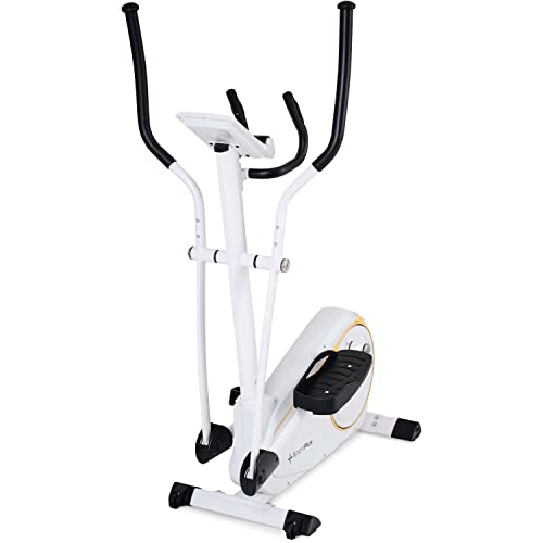 SportPlus Crosstrainer für zuhause - leiser Ellipsentrainer mit Magnetwiderstand und Trainingscomputer - platzsparend & gelenkschonend mit 24 Widerstandsstufen - Heimtrainer bis 150 kg belastbar