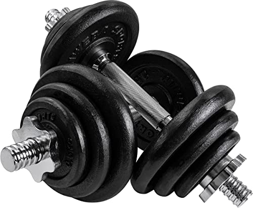 Miweba Sports Hantelset MKH120 | 20kg - 𝐏𝐫𝐨𝐟𝐢 Hanteln mit Koffer - Frauen und Männer - Hantel Set - Hantelkoffer - Kurzhanteln - Gusseisen Hantelscheiben - Ergonomischer Griff - Einzelhanteln