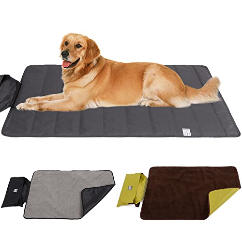 Portable Outdoor Dog Blanket Mat - Waterproof Reversible Bed