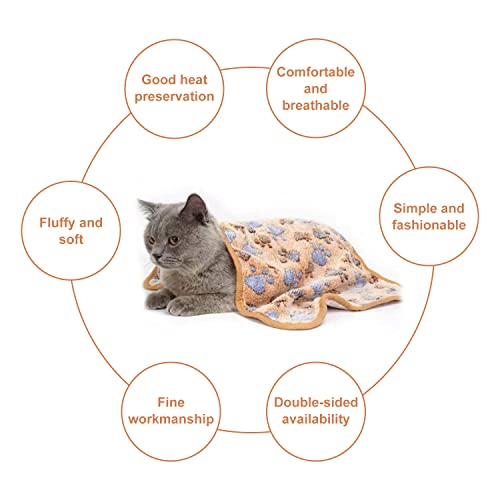 Soft and Warm Paw Print Pet Blankets
