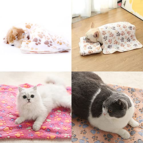 Soft and Warm Paw Print Pet Blankets