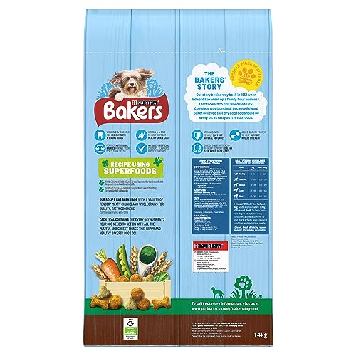 BAKERS Superfoods Chicken & Vegetable Dog Food 14kg
