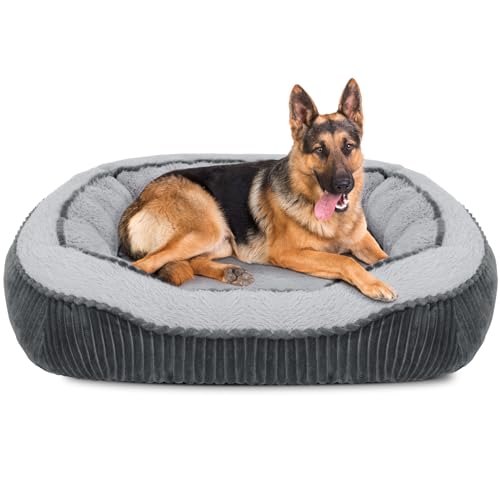 MIXJOY Grey Dog Bed - Extra Large (89x63cm)