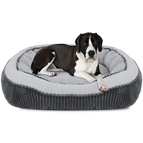 MIXJOY Grey Dog Bed - Extra Large (89x63cm)