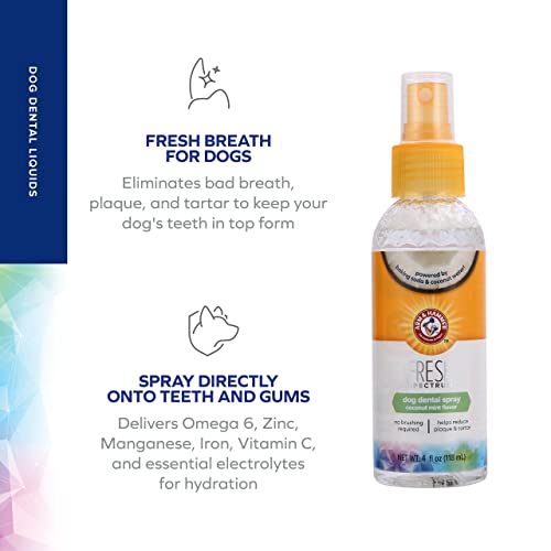 Coconut Mint Dental Spray for Dogs, Plaque Removal