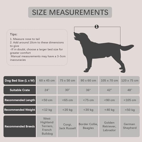 Medium Calming Fluffy Dog Bed: Jaspuriea Deluxe Plush