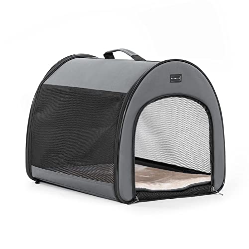 Soft Dog Crate, Arch Design, Collapsible, Grey