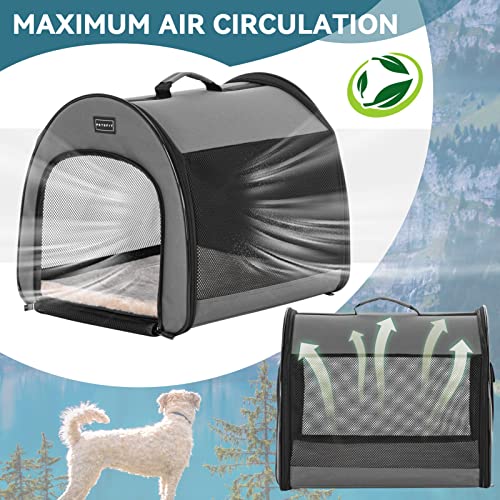 Soft Dog Crate, Arch Design, Collapsible, Grey