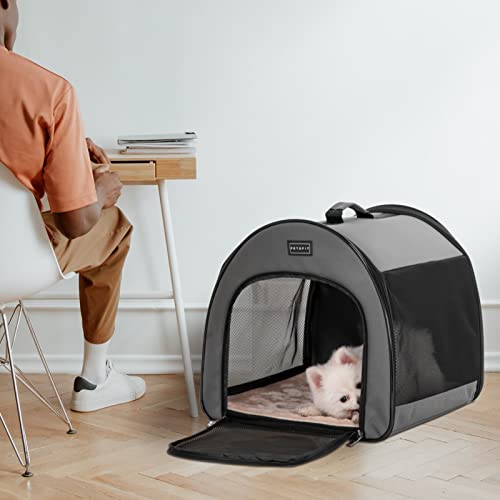 Soft Dog Crate, Arch Design, Collapsible, Grey