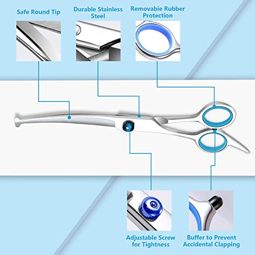 Dog Grooming Scissors Set with Safety Round Tips