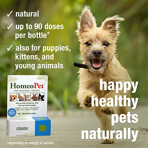 HomoeoPet Cough, Gentle Natural Supplement for Pets - 15ml